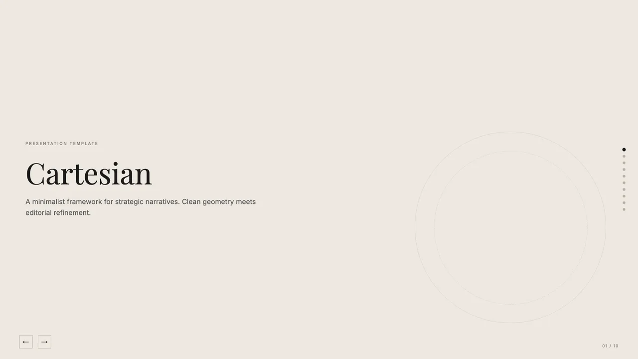 Cartesian slide preview
