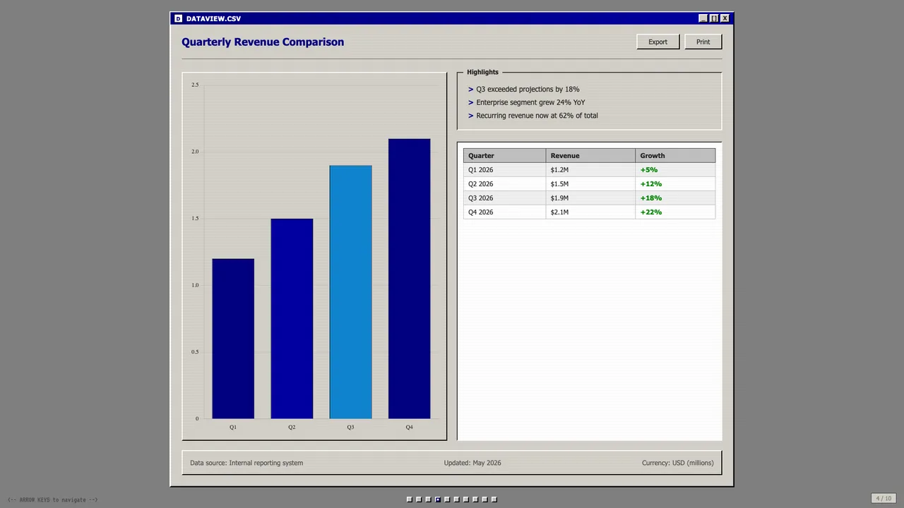 Retro Windows slide preview